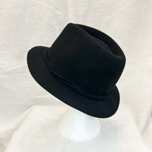Urban Outfitters Staring at Stars Black Wool Fedora Panama Hat - Picture 5 of 14